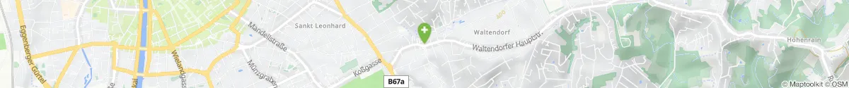 Kartendarstellung des Standorts für Apotheke Waltendorf in 8010 Graz